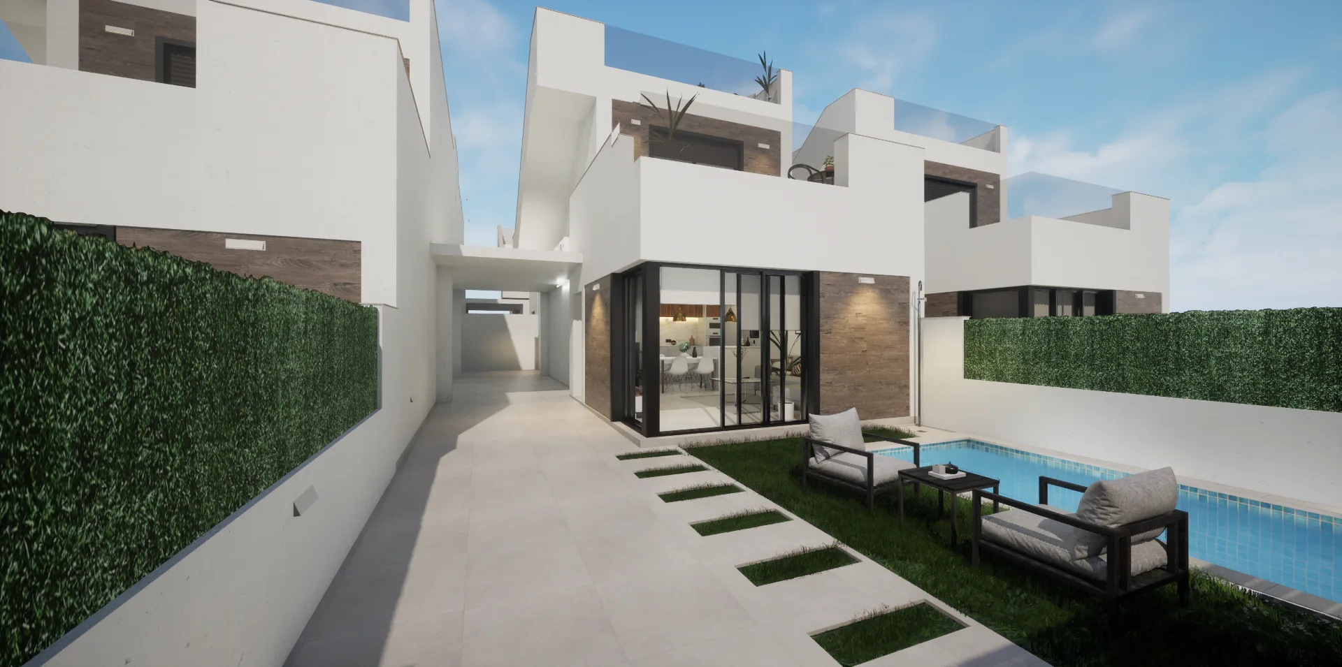 Villas exclusivas a poca distancia de la playa.