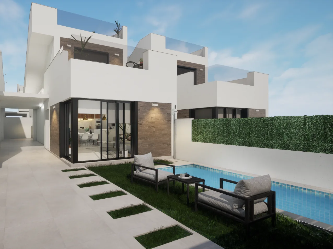 Villas exclusivas a poca distancia de la playa.