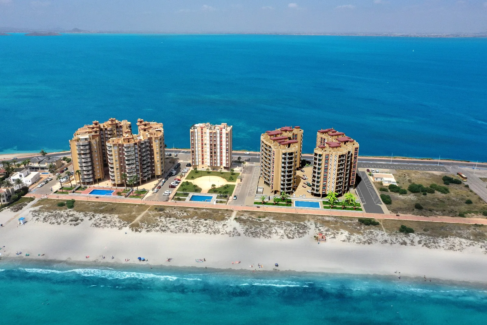 Strand aan de Middellandse Zee bij La Manga kilometer 12