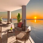 Zeezicht over de Middellandse Zee vanaf La Manga appartement