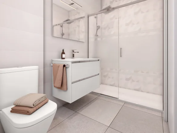 Luxe badkamerafwerking in nieuwbouw appartement La Manga