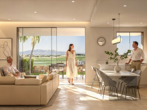 woonruimte met keuken in Alhama nature resort