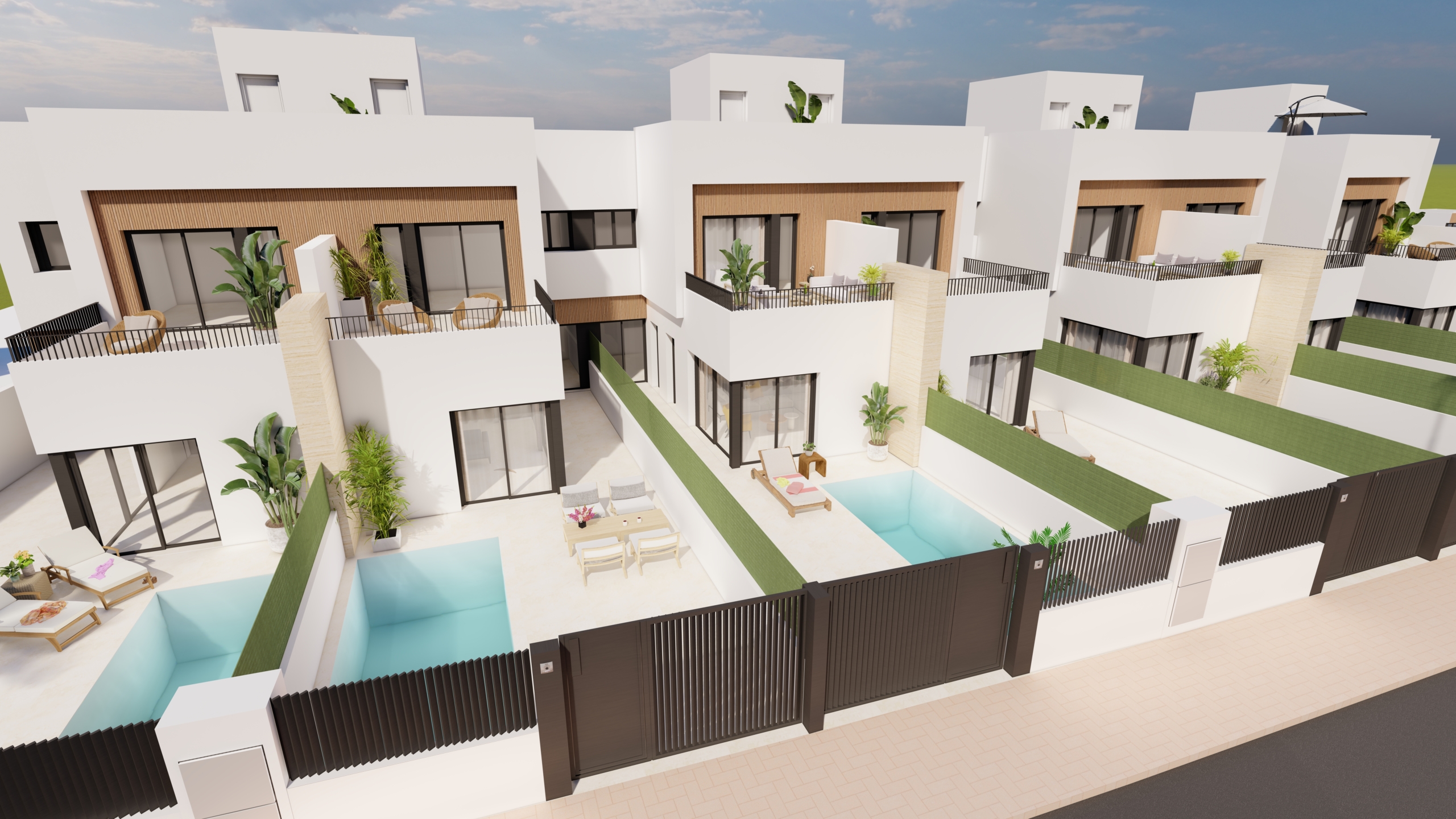 Nieuwbouw villa in Santiago de la Ribera met privézwembad en modern design nabij de Mar Menor, tomas fem casas