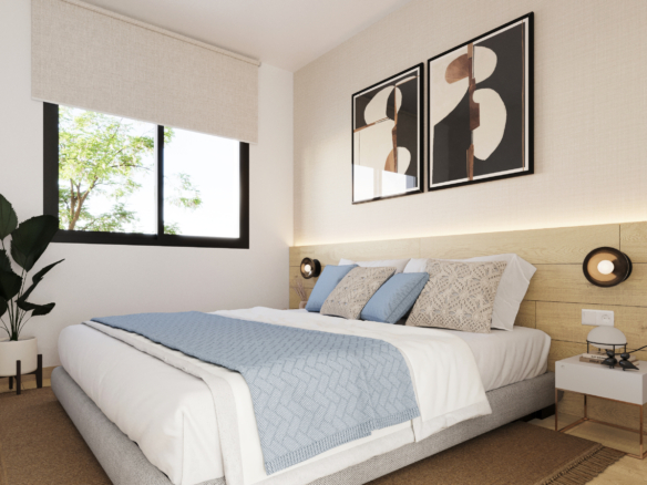 slaapkamer van moderne appartementen in alicante, tomas fem casas