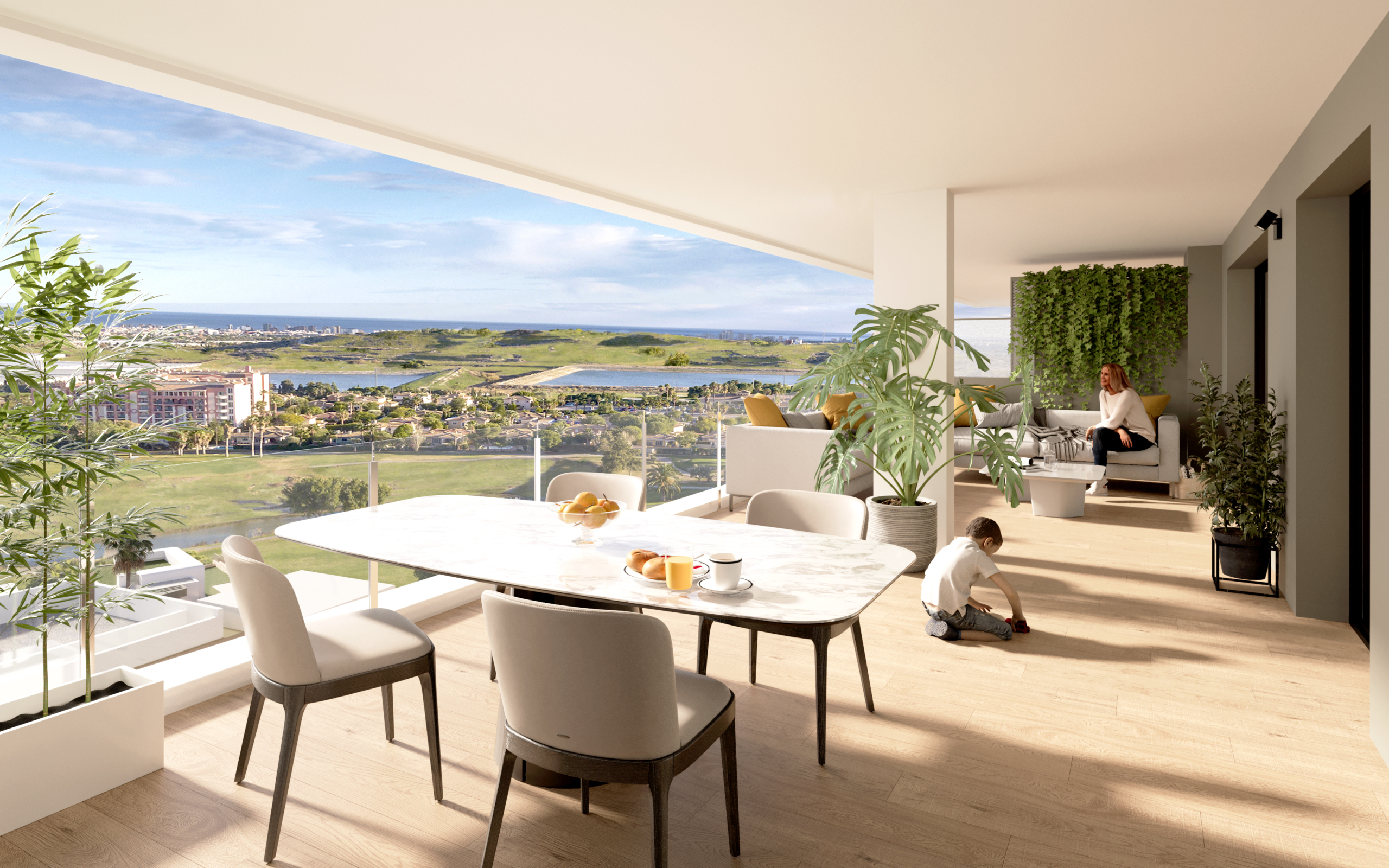 balkon van moderne appartementen in alicante, tomas fem casas