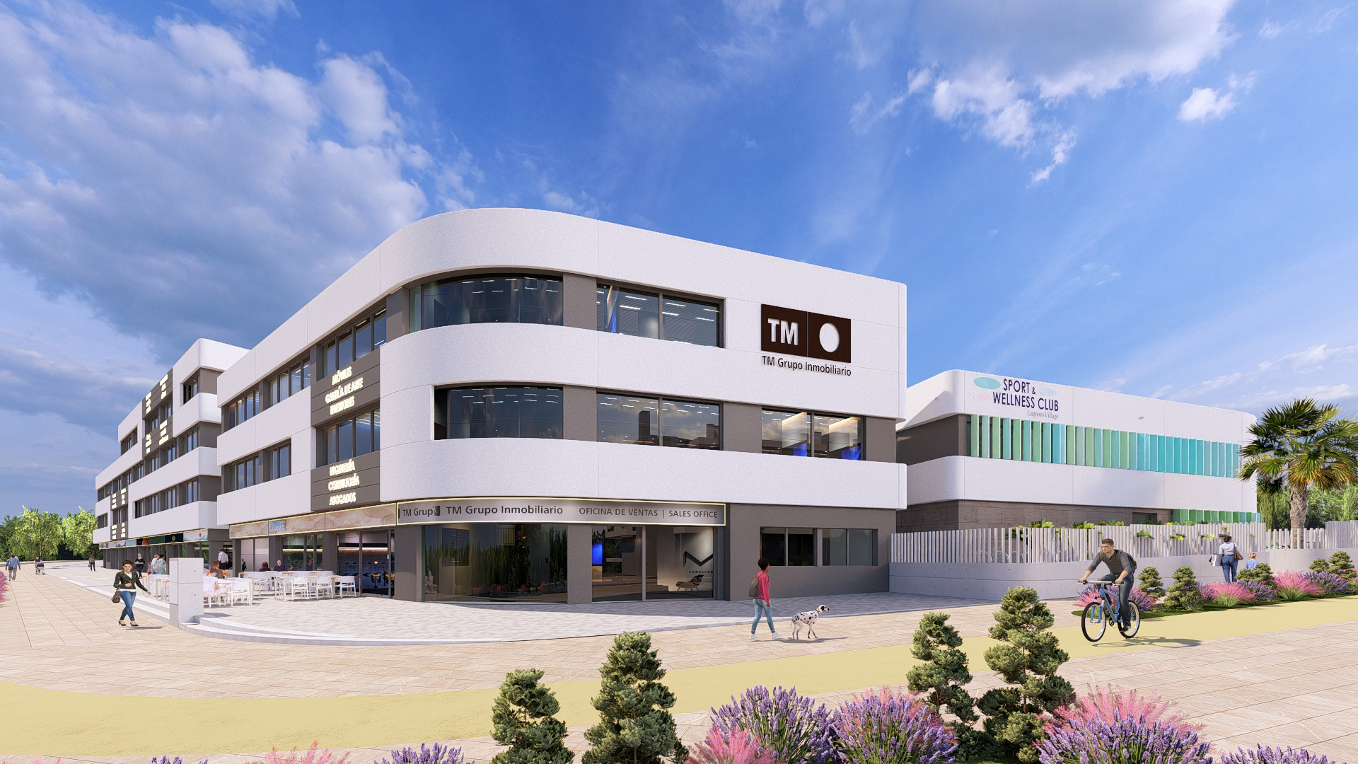 Commerciële area, Coworkingruimte met stille werkplekken en snelle wifi