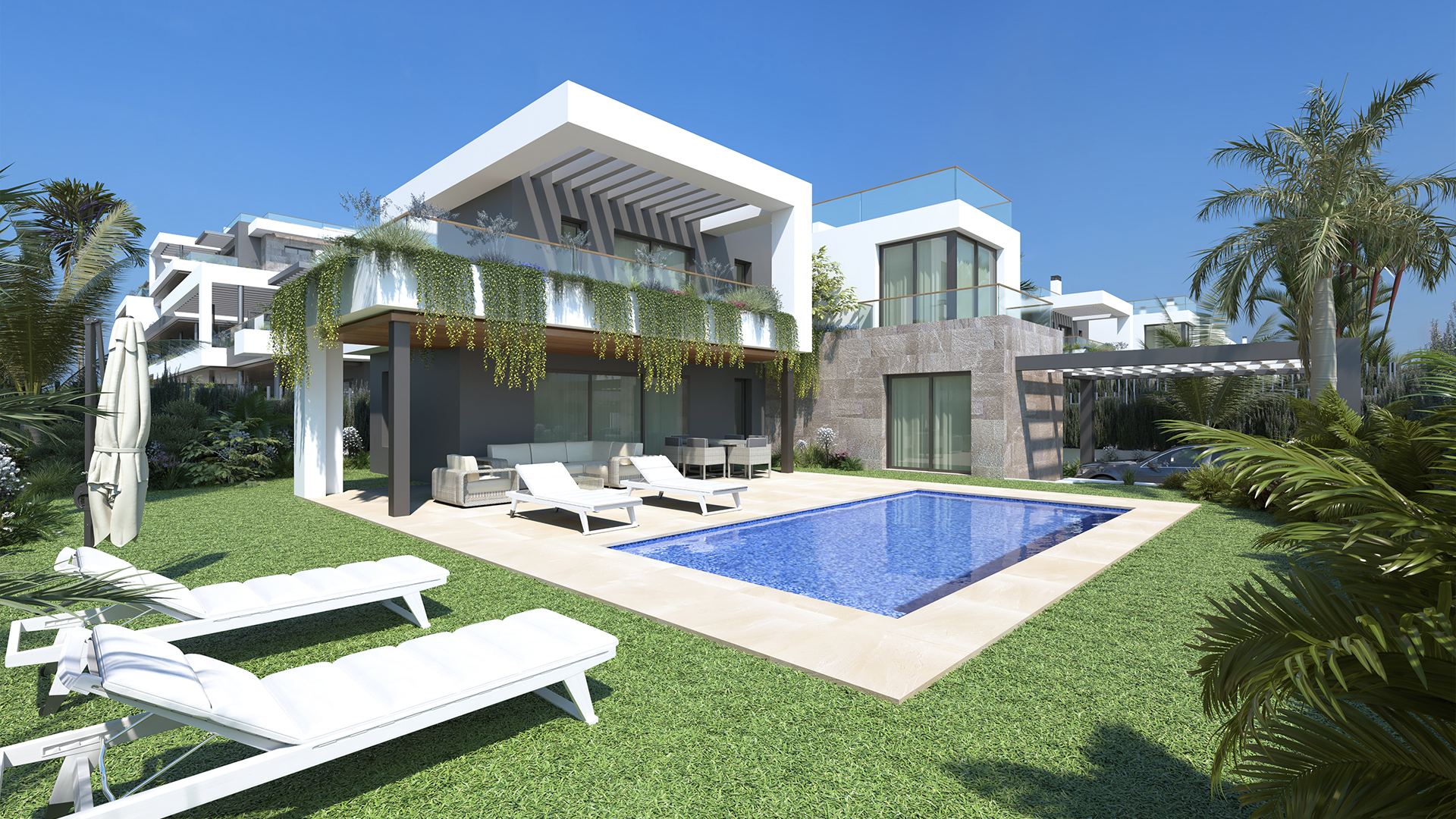 Moderne villa met zwembad, nieuwbouw torrevieja nabij la mata