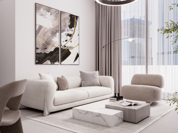 Woonkamer EVERGR1N House 4 Jumeirah Garden City