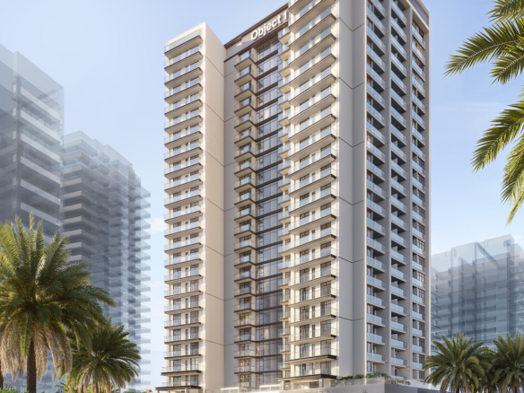 Hoofdentree met dubbele hoogte en warme verlichting van AUREL1A Residence