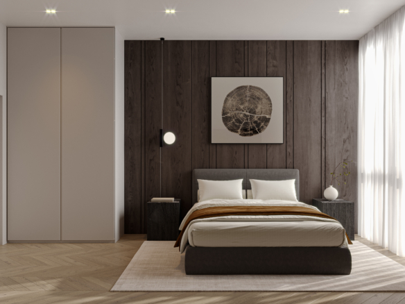 Master bedroom 1WOOD Residence 2 Modern wonen in Dubai