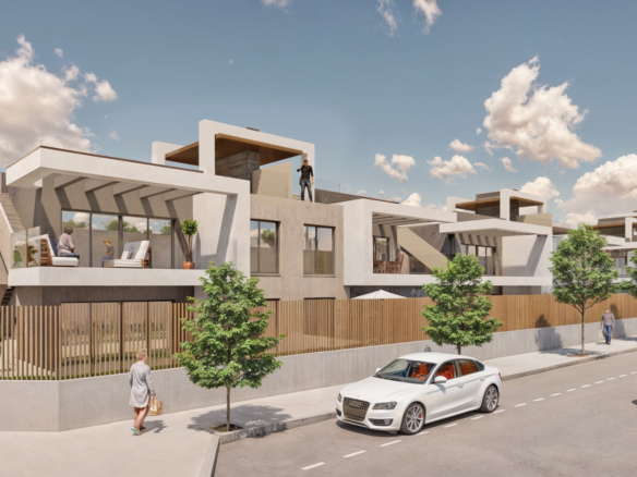 vooraanzicht van appartementen met verhuurlicentie in pilar de la horadada