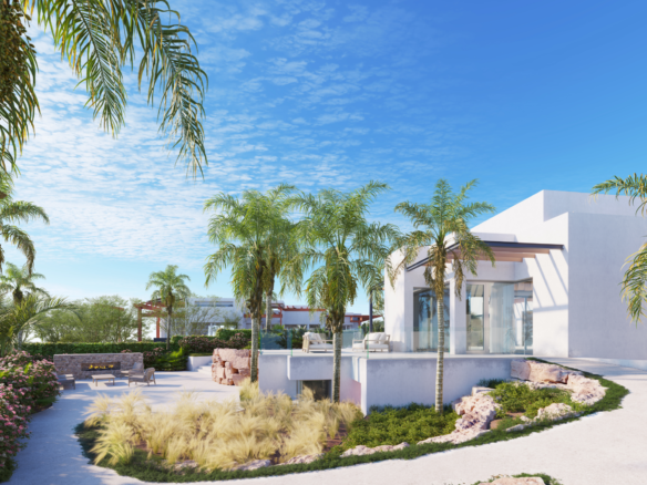 Tuinarchitectuur met inheemse beplanting en sfeerverlichting