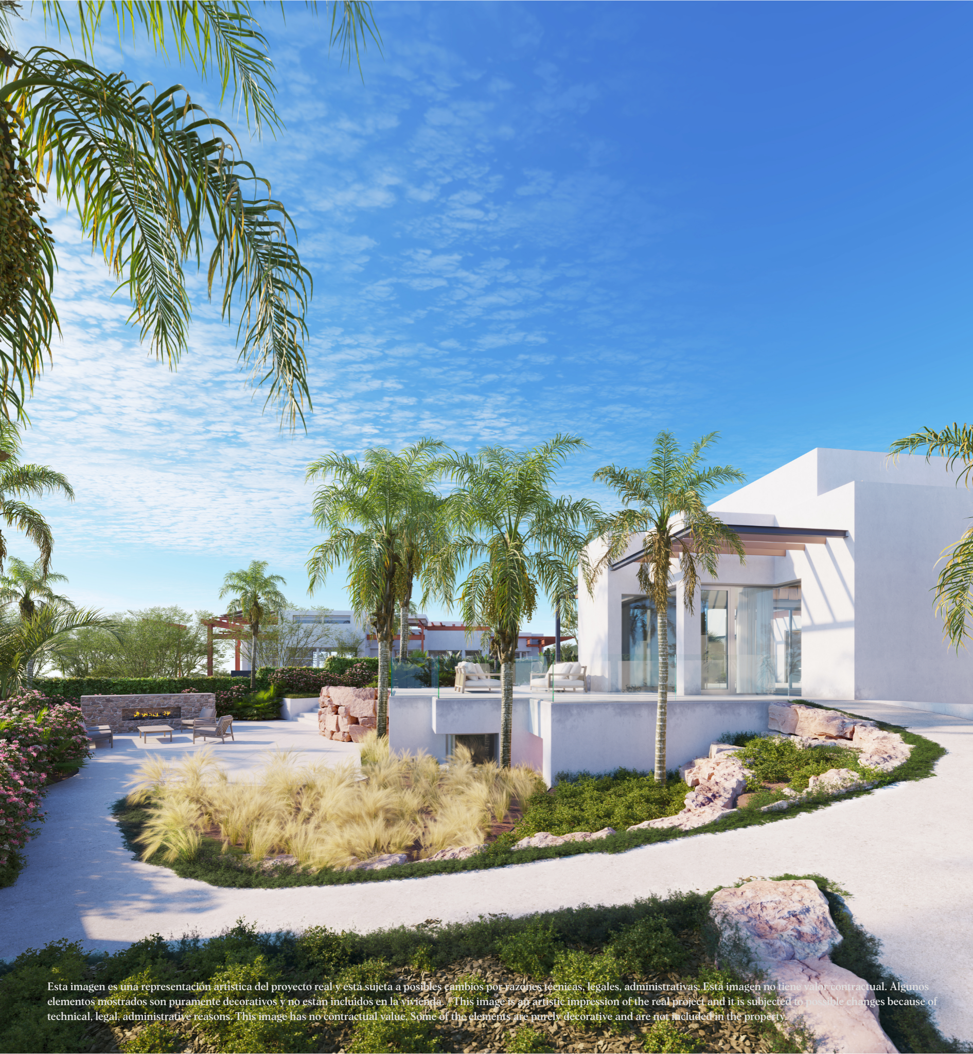 Tuinarchitectuur met inheemse beplanting en sfeerverlichting