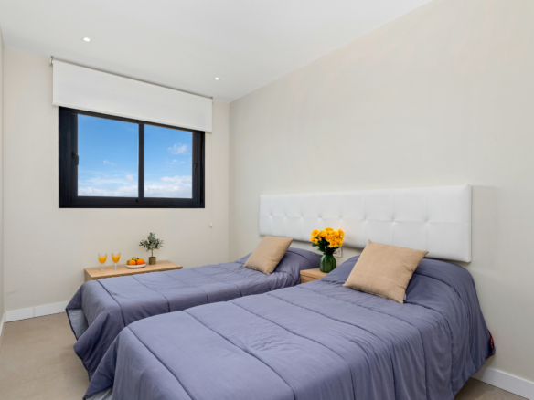 Tweede slaapkamer ideaal voor gasten in appartement te koop Lo Pagán