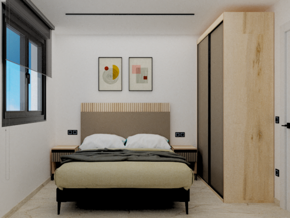 slaapkamer van appartementen met verhuurlicentie in pilar de la horadada