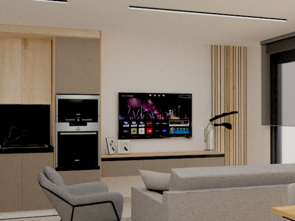 Zit hoek van de appartementen met verhuurlicentie