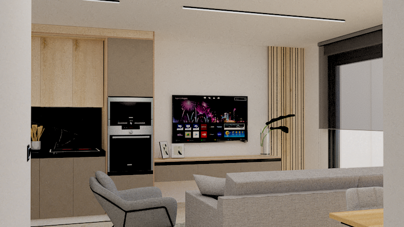 Zit hoek van de appartementen met verhuurlicentie