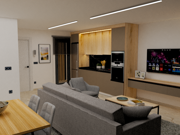 modern open leefruimte in appartementen met verhuurlicentie bij playa higuericas