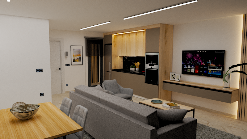 modern open leefruimte in appartementen met verhuurlicentie bij playa higuericas