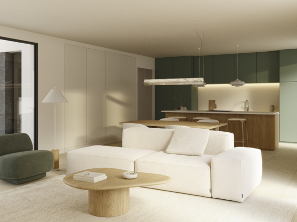 Open woonruimte in moderne villa’s in Polop met veel daglicht