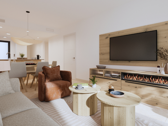 Sfeervolle woonkamer met eigentijdse inrichting in Torrevieja