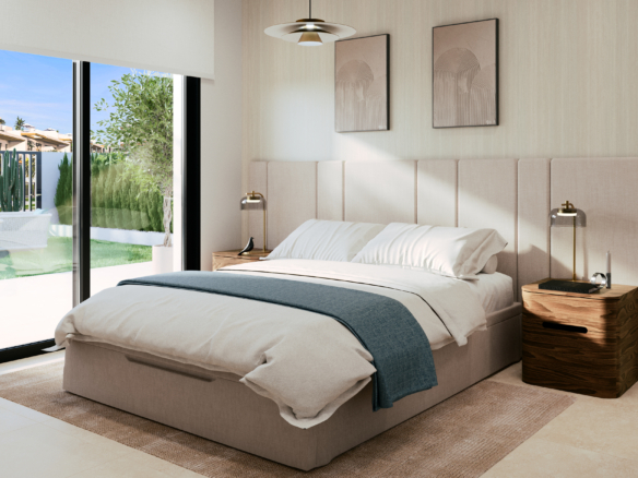 Ruime master slaapkamer in modern appartement in Torrevieja