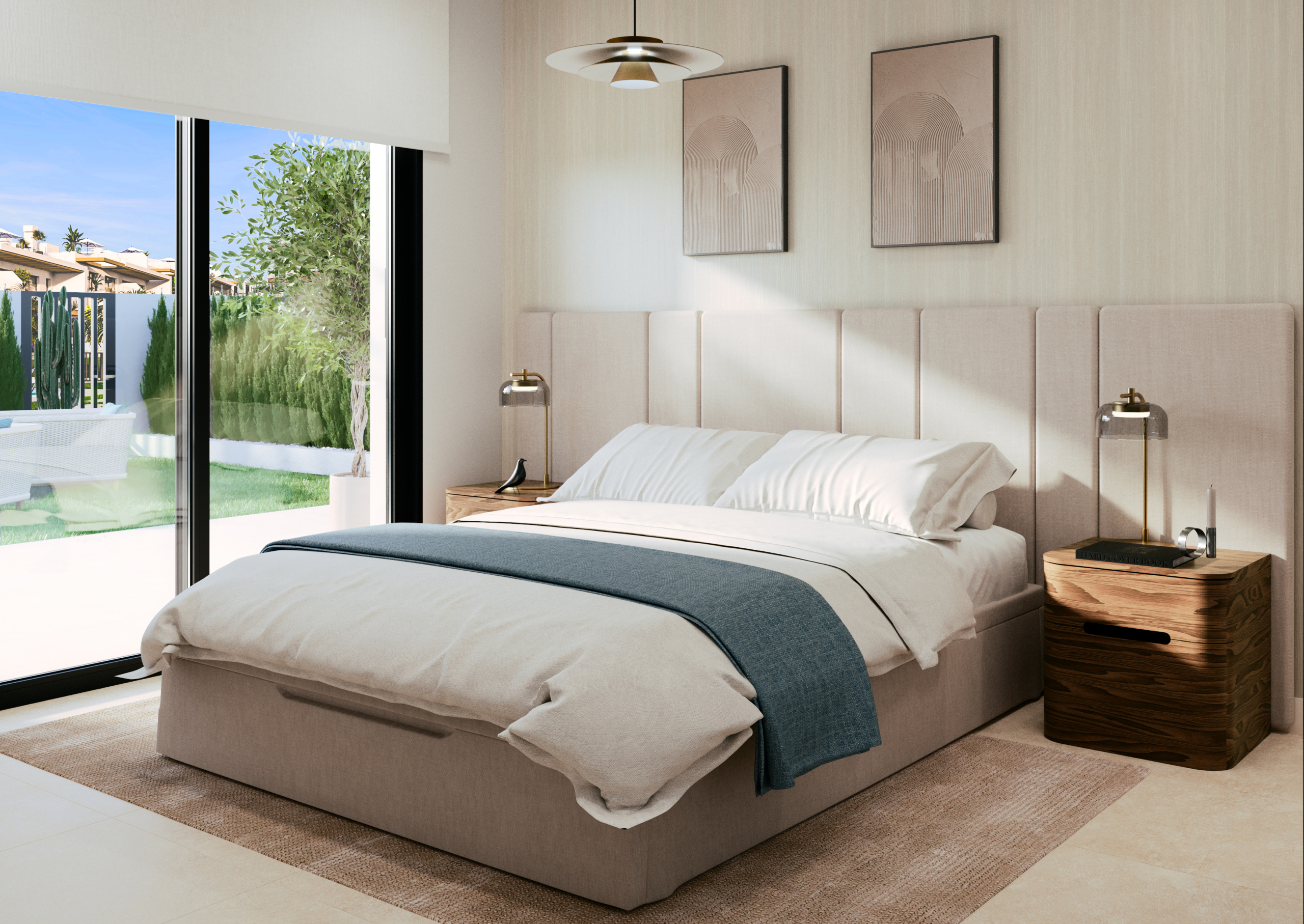 Ruime master slaapkamer in modern appartement in Torrevieja