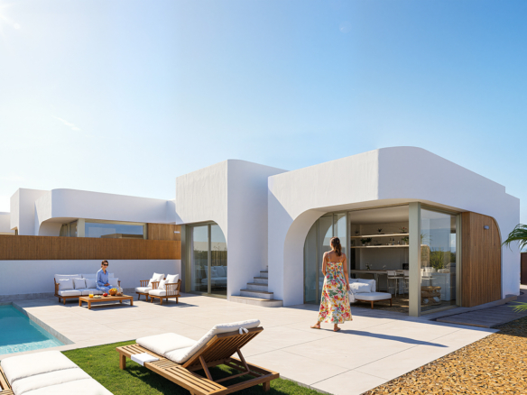 vrijstaande villa aan golfbaan in Los Alcázares