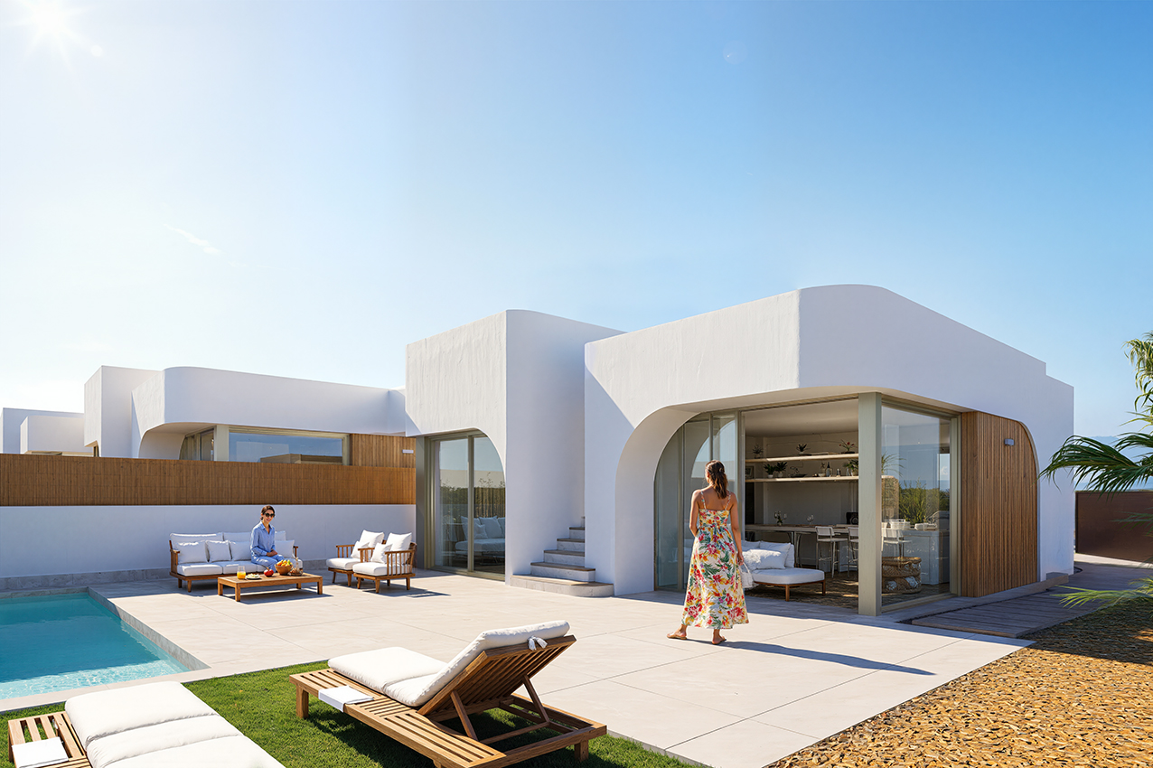 vrijstaande villa aan golfbaan in Los Alcázares
