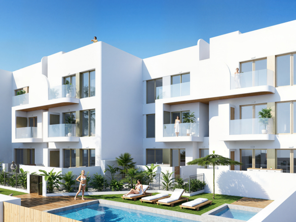 modern appartement in Los Alcázares met ruim terras