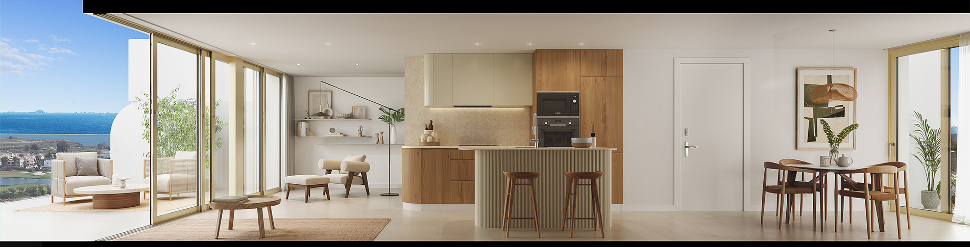 keuken in moderne villa aan de Mar Menor