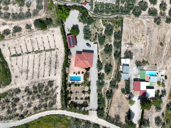 bovenaanzicht van perceel in calasparra