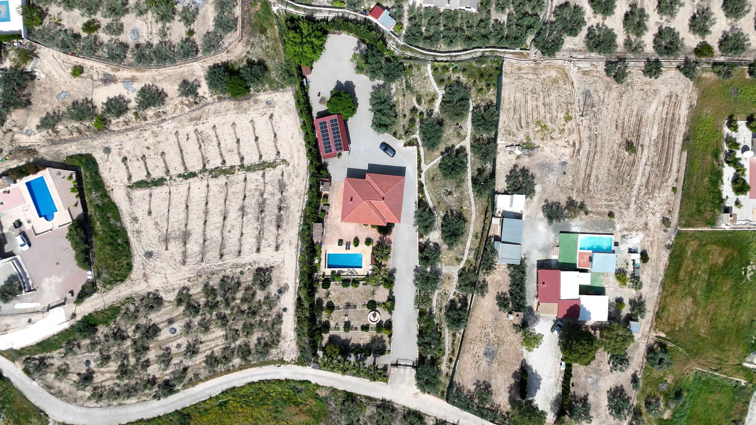 bovenaanzicht van perceel in calasparra