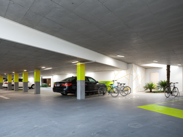 ondergrondse parkeergarage bij appartementen in Los Alcázares