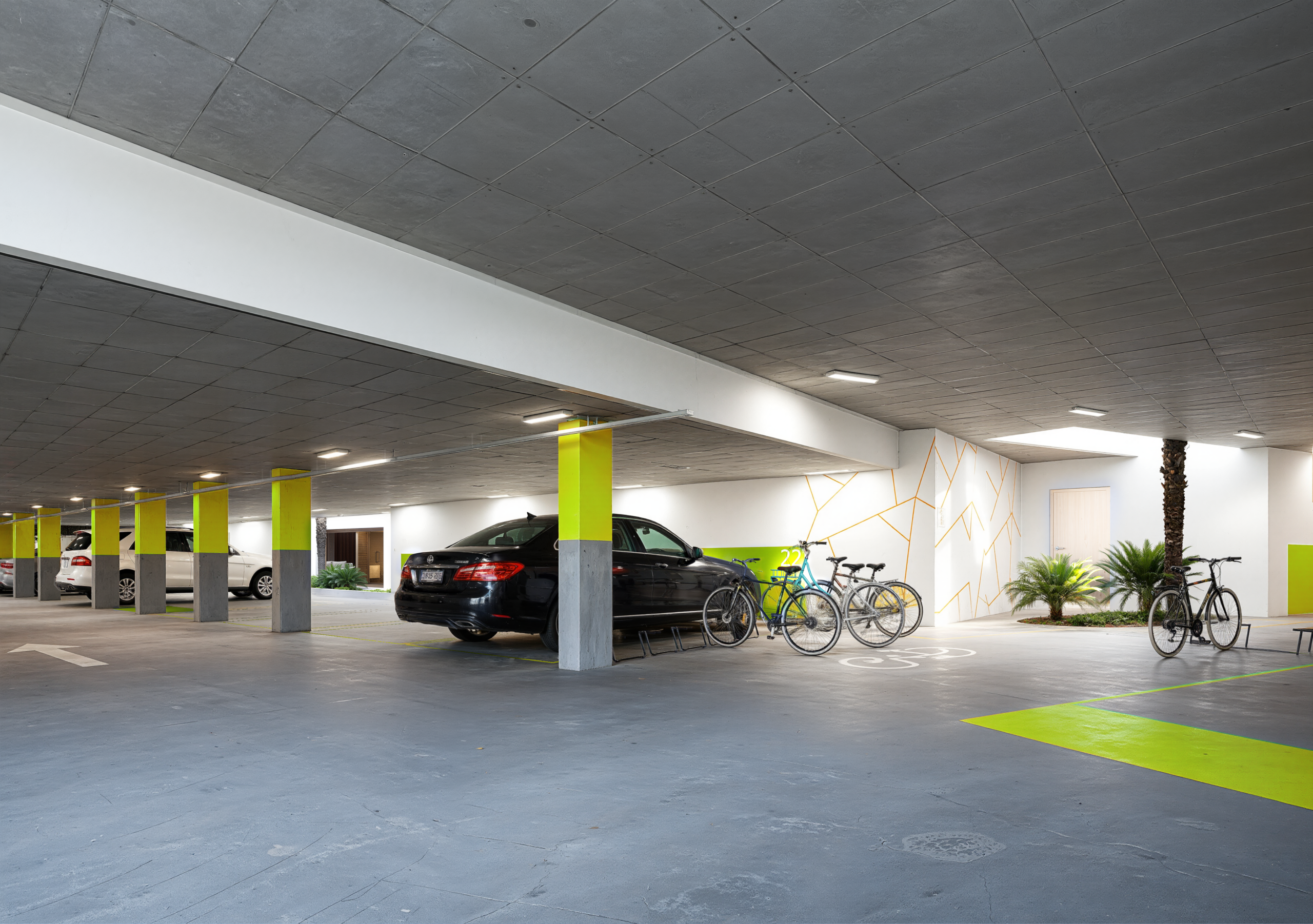 ondergrondse parkeergarage bij appartementen in Los Alcázares