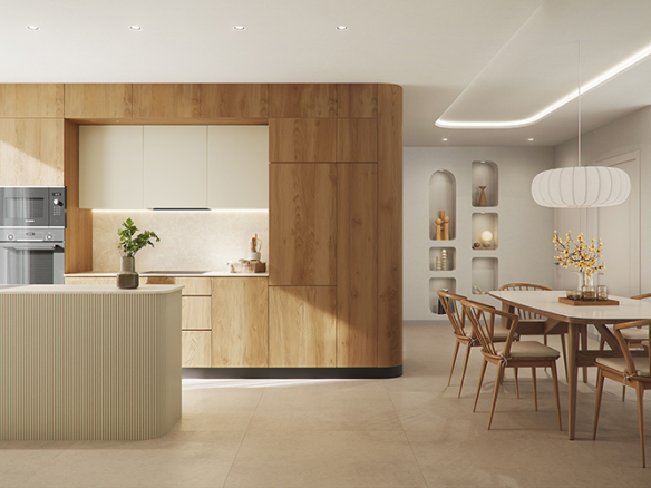 designkeuken in moderne villa aan de Mar Menor