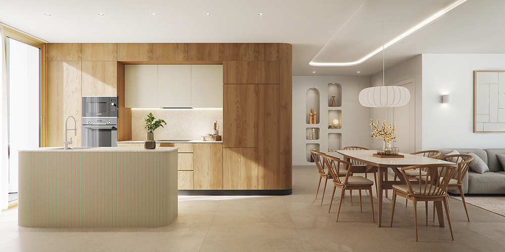 designkeuken in moderne villa aan de Mar Menor