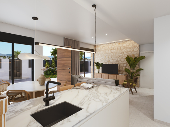 moderne keuken met Bosch apparatuur in villa Santa Rosalía