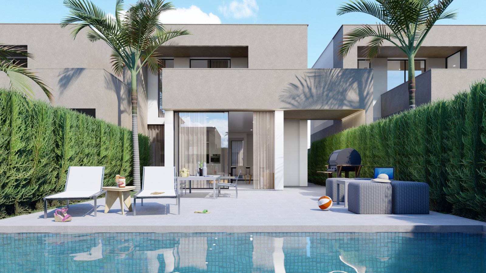 swimming pool at villa aan de Mar Menor