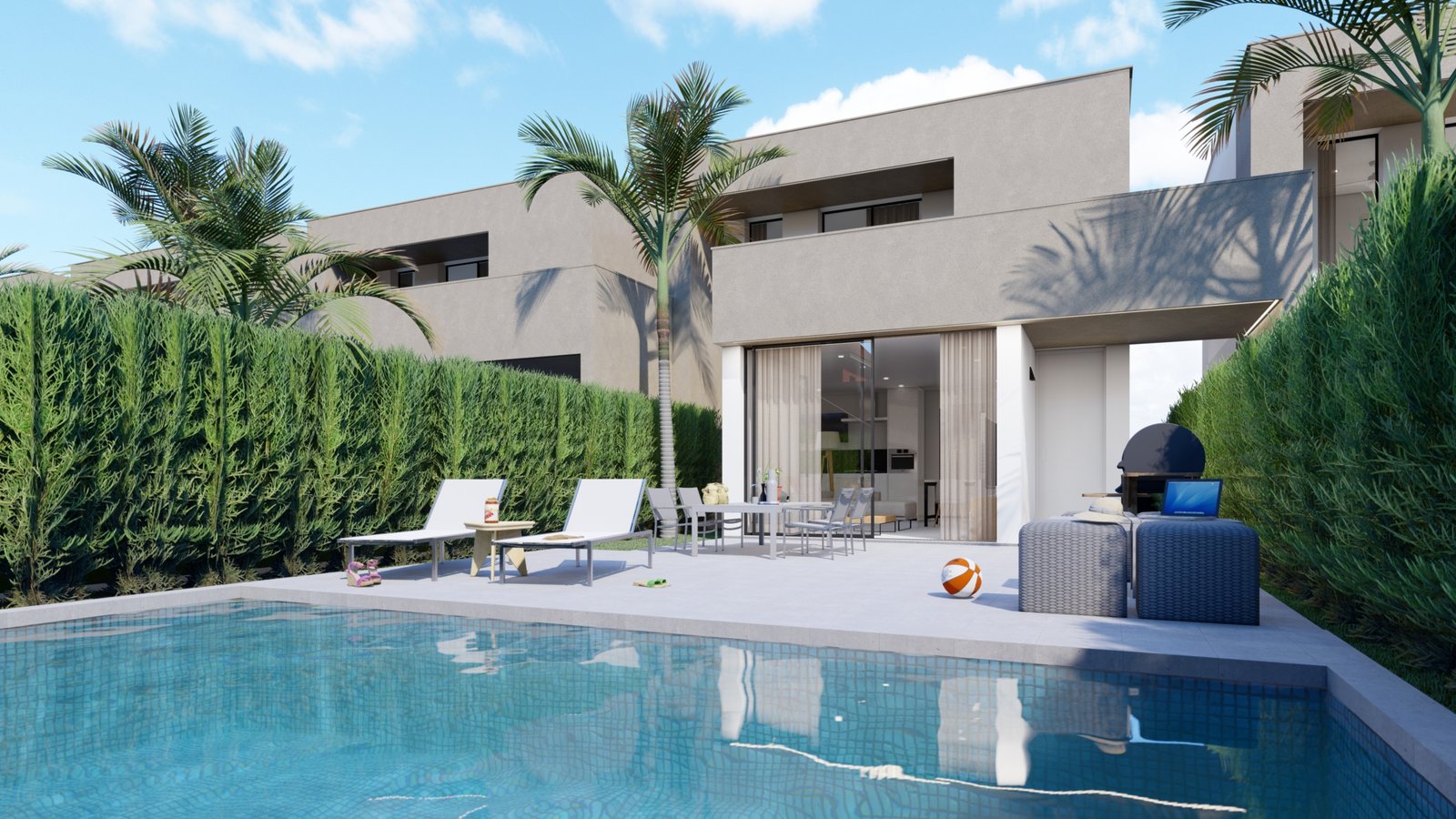 villa with swimming pool at mar menor