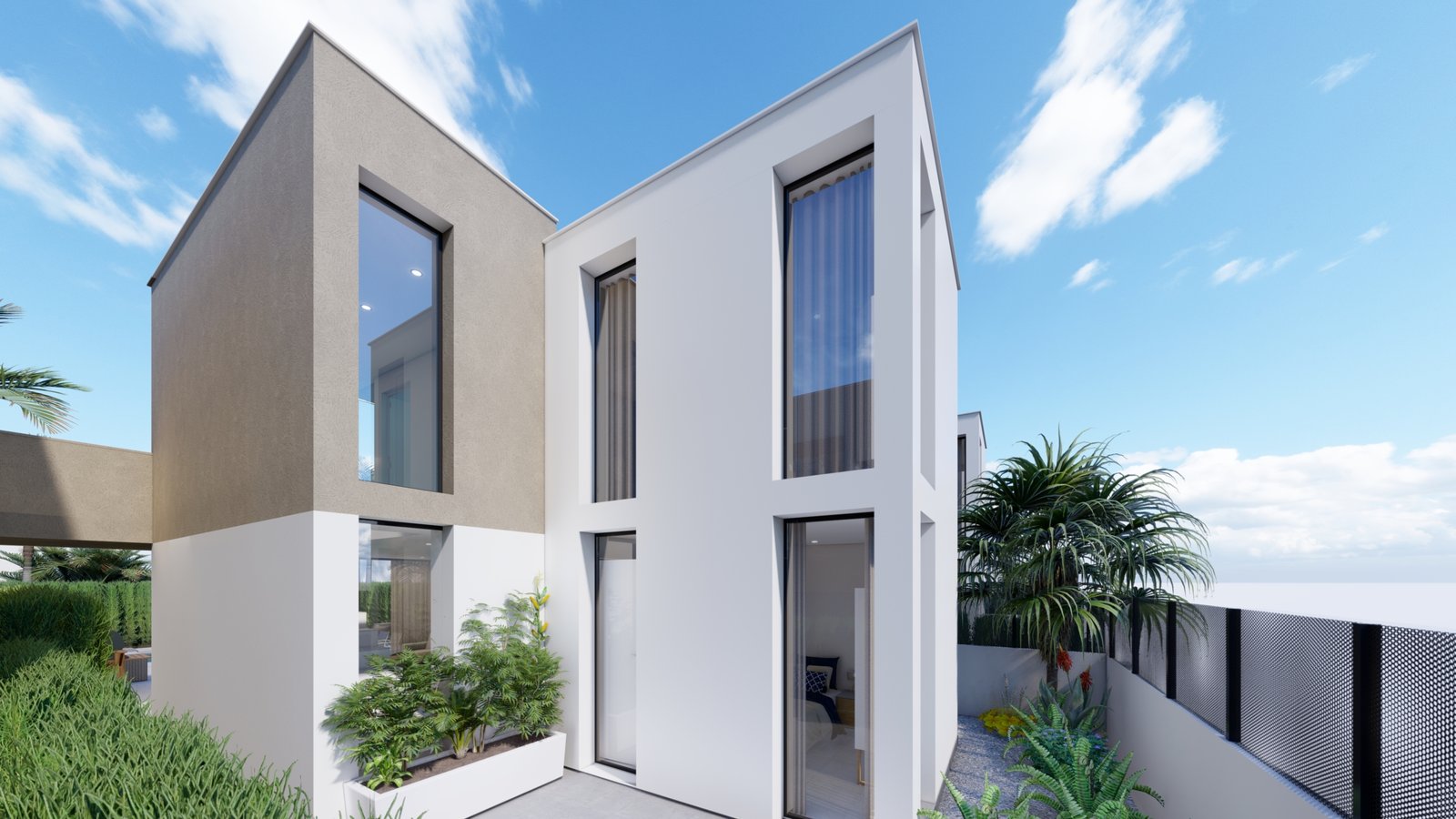 side view of villa with rental license