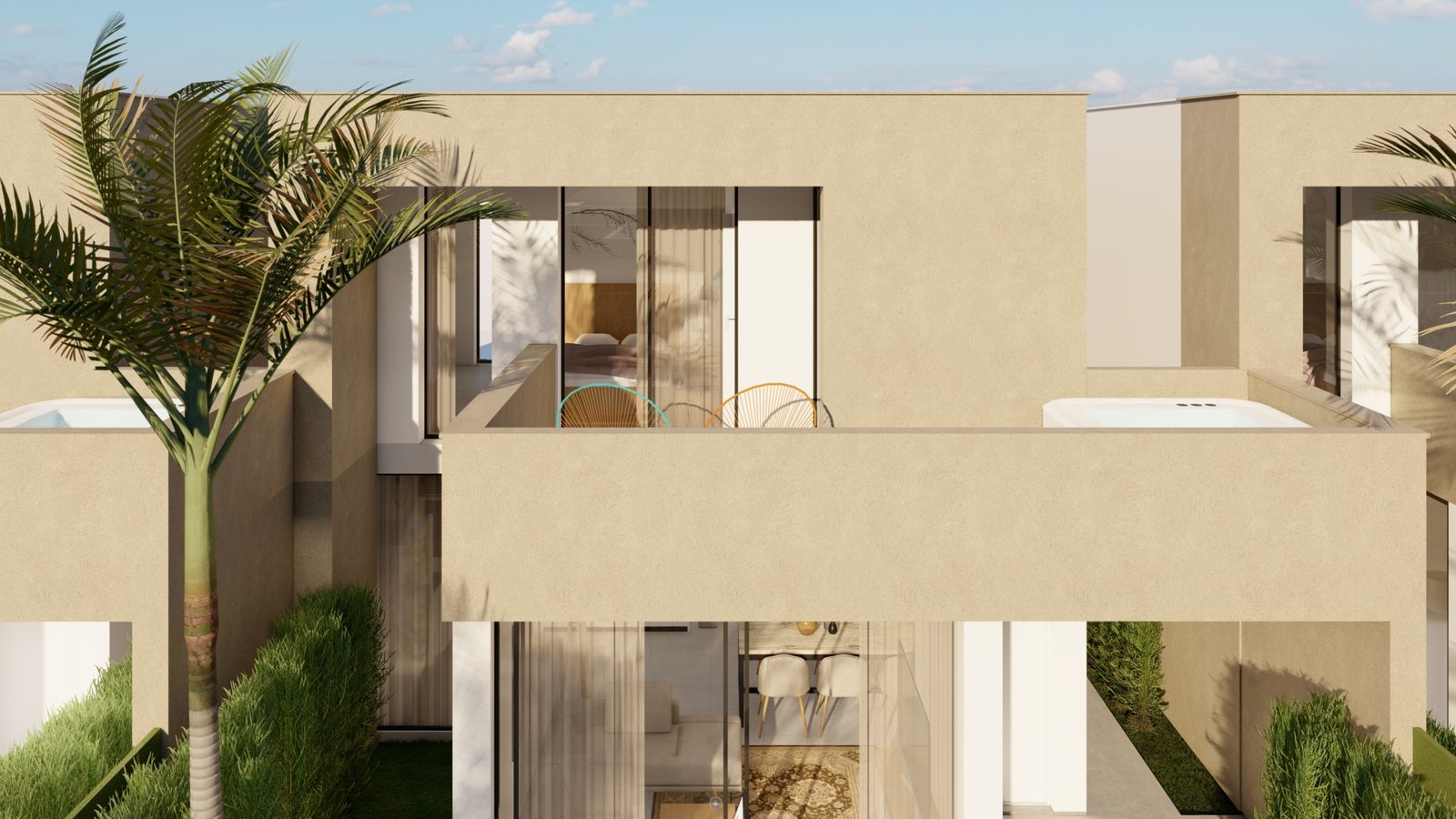 dakterras van villa in los urrutias