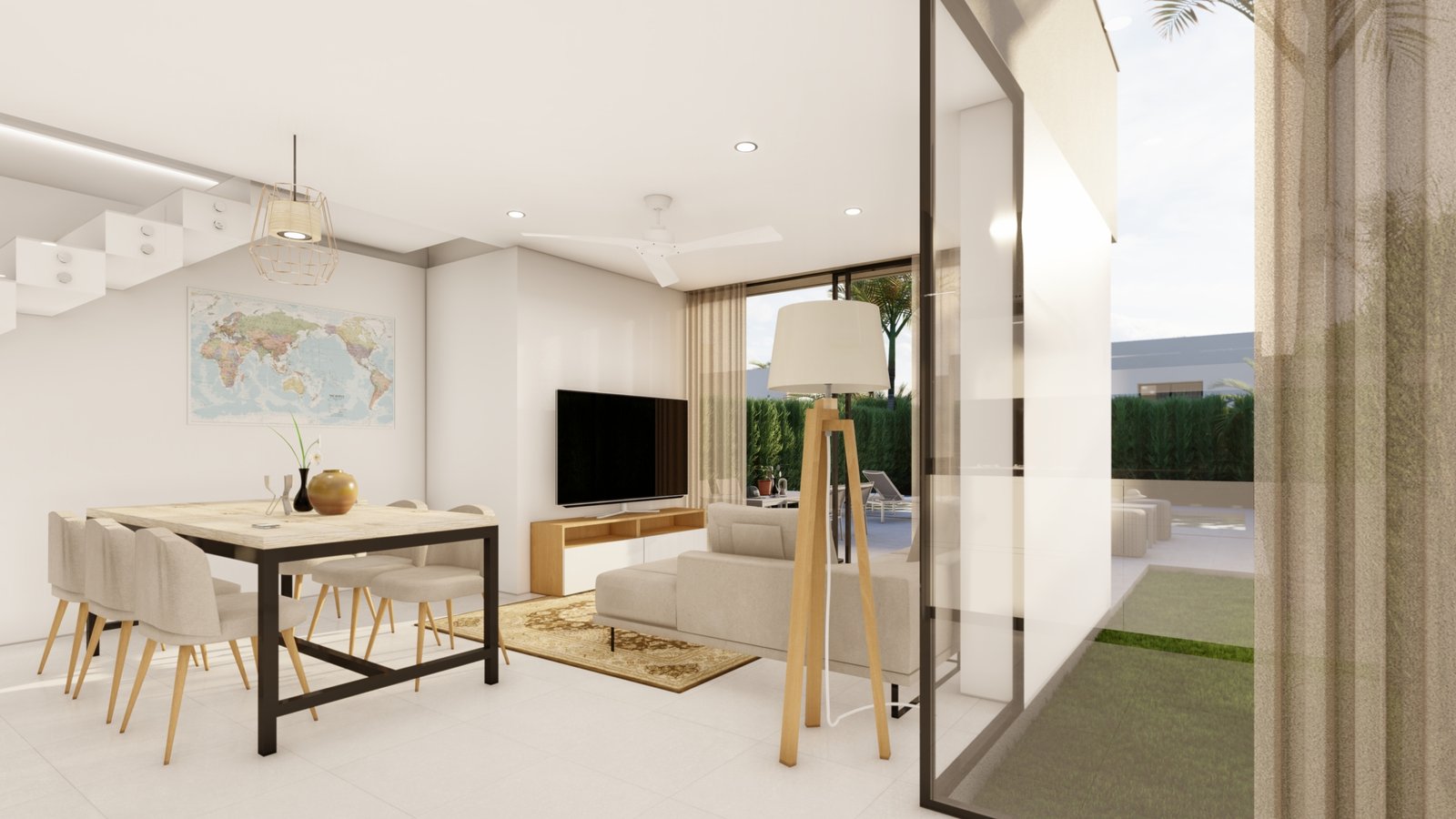 living room villa aan de Mar Menor