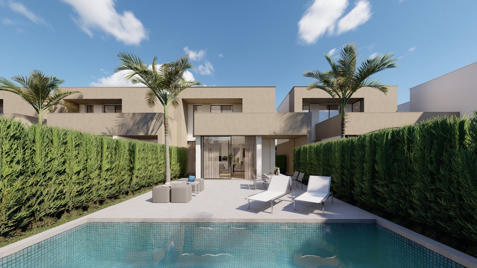 swimmingpool in villa aan de Mar Menor in los urrutias