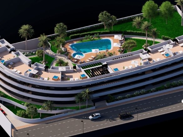 Nieuwbouwappartementen aan de golfbaan in Los Alcázares