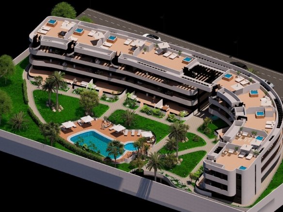 Nieuwbouwappartementen aan de golfbaan in Los Alcázares