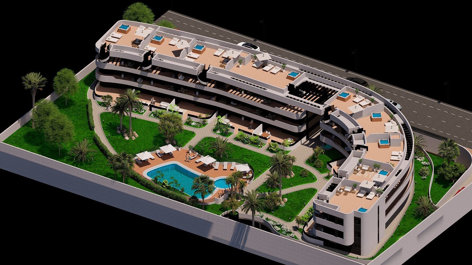 Nieuwbouwappartementen aan de golfbaan in Los Alcázares